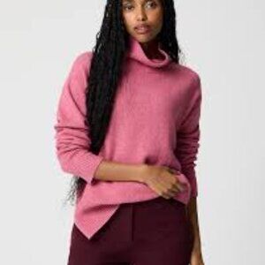J. Crew Factory Mockneck Sweater Extra Soft Yarn, Sz M, Pink, NWT